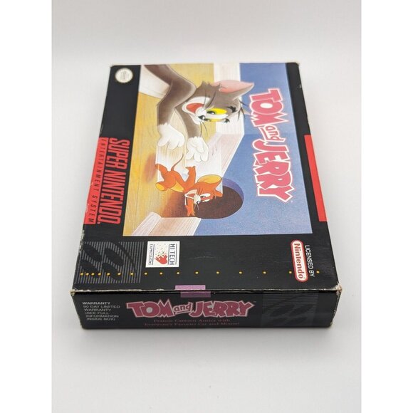 Tom and Jerry (Super Nintendo SNES, 1993) w/ Game & Box ~ Tested & Works VTG - Picture 5 of 12